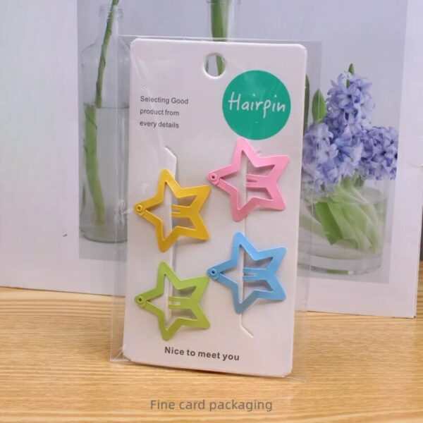 Sweet Kids' Hair Clips Set – Cute Bow & Star Styles for Fashionable Hair Accessories - Image 2