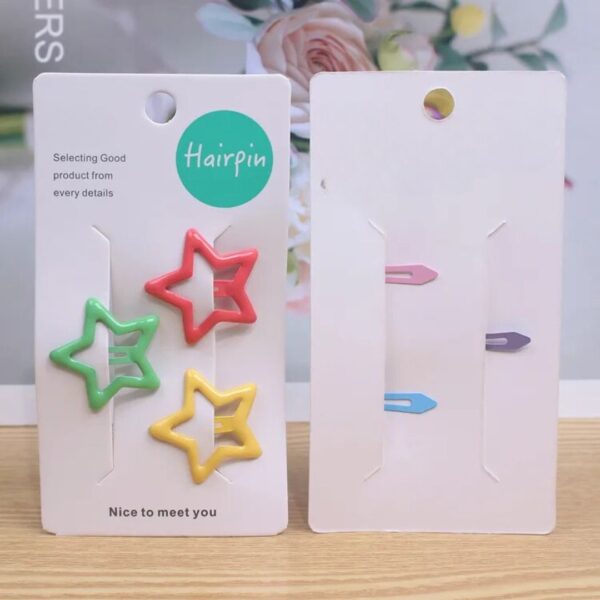 Sweet Kids' Hair Clips Set – Cute Bow & Star Styles for Fashionable Hair Accessories - Image 3