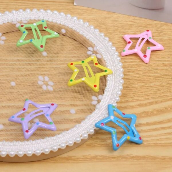 Sweet Kids' Hair Clips Set – Cute Bow & Star Styles for Fashionable Hair Accessories - Image 4
