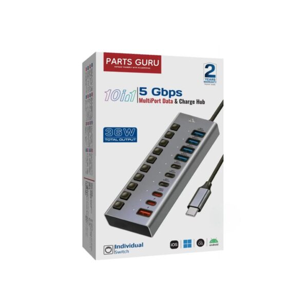 10-in-1 High Speed Multi-Port 5Gbps Data & Charging Hub - Image 2